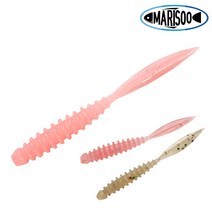 아징크로스 볼락웜 아징 전갱이 풀치 우럭 송어 웜 루어낚시 국내산 핸드메이드 10개입, 레드펄