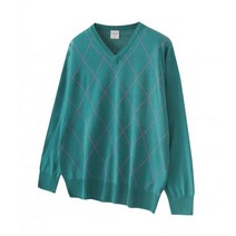 챈스챈스 ARGYLE KNIT SWEATERGREEN