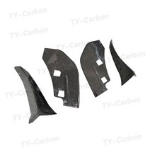 포드 머스탱 GT500 스타일 프론트 범퍼 립 코너 스포일러 윙렛 스플리터 매트 블랙/탄소 섬유 2015-2021, Real carbon fiber, 02 Real carbon fiber