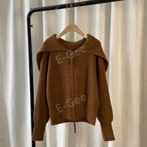 여성 니트 가디건 세련 짧은 데일리 코디 여성 마이 봄가을 캐주얼 복고 포인트 룩