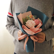 레인보우 비누꽃 사탕꽃다발 [2type], 화이트퐁퐁, ①감사