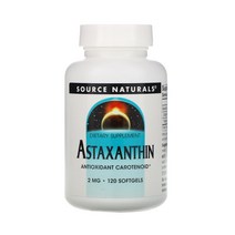 Source Naturals 소스 네츄럴 Astaxanthin 2 mg 120 소프트젤 아스타잔틴 함유