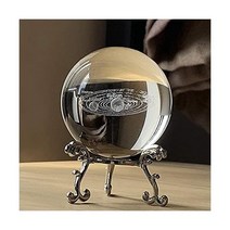 HDCRYSTALGIFTS 크리스탈 2.4인치 60mm 은도금 꽃받침이 있는 중국 용 볼, Style*1