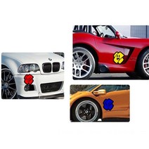 자동차 기스커버 튜닝 반창고스티커 대형 반사스티커, B타입, 화이트, 1개