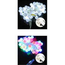 50P 루프탑 데스크 트리장식 LED전구 조명 옥탑 스트링 커피숍 베란다 옥상, 투명선칼라