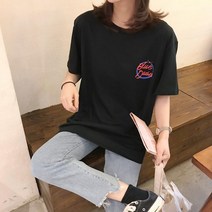 KORELAN 한글 자모 프린트 반팔 티셔츠