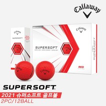 [캘러웨이코리아정품]2021 캘러웨이 슈퍼소프트(SUPERSOFT) 골프볼 [레드][2피스/1더즌][무광], 레드
