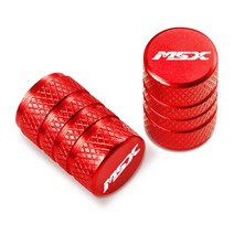 바이크 오토바이 CNC 액세서리 휠 타이어 밸브 스템 캡 밀폐 커버 레드 블랙 혼다 MSX125 Grom MSX 125 2013-, 03 Silver