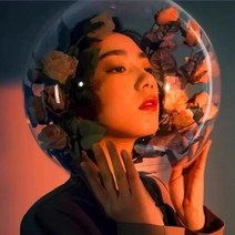 사진촬영 소품 투명 아크릴 볼 다용도 가림막 아크릴 헤드커버 헬멧, 지름 40cm 높이 35cm (권장)