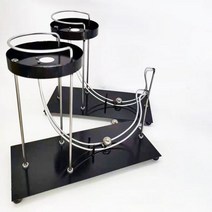 키네틱 아트 영구 운동 크리에이티브 데스크탑 장식 점프 볼 홈 가든 키네틱 에너지 아트 물리 과학 장식품, 검은 장식