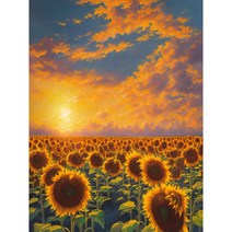 노을해바라기 우드 직소퍼즐 해가 진 바다 달빛 황금재물 금전운 가져다주는 풍경화 조각퍼즐 어르신 수월하시는 효도선물 그림퍼즐 집콕취미 스트레스 해소 최신상, 노을해바라기 퍼즐도안12, 300피스