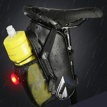 로스휠 자전거 방수 후미등 안장 가방 131396, 블랙