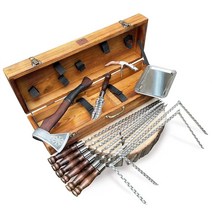 그릴 기구 세트 - 야외용 바베큐 액세서리 프리미엄 BBQ 도구 용품 야외 장비 케이스 포함 Lynx, BBQ Tools Set 
