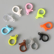 [대량구매]작은 플라스틱 물방울고리(100개), 분홍, 100개