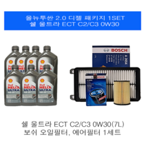 올뉴투산 2.0 디젤 쉘 울트라 힐릭스 C2/C3 0W30 보쉬패키지