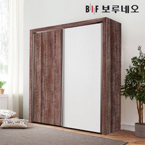 보루네오 몽크 슬라이딩 작은방 붙박이장 10cm, 오크월넛 10cm