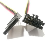 SSD HDD 하드 디스크 드라이버용 SATA 전원 공급 장치 케이블 HP 서버 DL380 G6 G7 메인보드 0 핀 소켓, 한개옵션0