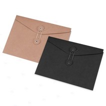 하도메봉투 크라프트 종이 서류 봉투 각대 A5 블랙