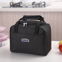 골프보냉가방 미니보냉백 휴대용 도시락 가방 새로운 보온 도시락 토트 쿨러 핸드백 도시락 파우치 저녁 용기 학교 식품 보관 가방, 검은색