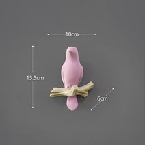 벽 장식 홈 액세서리 거실 옷걸이 수지 새 옷걸이 키 주방 코트 옷 수건 걸이 모자 핸드백 홀더, Pink 1bird