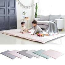 [비비엔다] 놀이매트용 순면커버 (280x140cm), 전체색:그레이