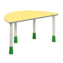 유치원 6세 7세 수업용 반원 조별 안전 책상 아이책상, 그린색