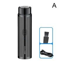 휴대용 미니 전기 면도기 1 개 세척 가능 수염 트리머 남성 면도기 USB 여행용 얼굴 전신 면도, Black