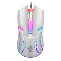 서든 배그 롤 스타 피시방 게이밍 마우스 rgb 백라이트 유선 컴퓨터 케이블 포함 경쟁력 있는 게임용 노트북 사무실 발광, 하얀색