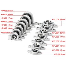베어링 샤프트 휠 베어링아연 합금 직경 8mm ~ 35mm 보어 장착 베어링 필로우 블록 샤프트 지원 1/2/4 개, 18 KFL007 35mm_01 1PCS