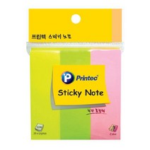 혼합 스티키 떡메모지 떡메 메모잇 형광 76x25 50매