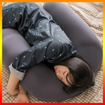 마약베개 바디필로우 땅콩 목 숙면 유자형 베개 비게, 그레이