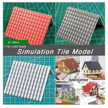 건축 모형 모델 졸업작품 재료 타일 시뮬레이션 지붕 자재 하우스 디오라마 개, Red scale75