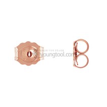 14K 핑크 골드필드 나비클러치 4.6 x 3.8 mm 10개입, 단품