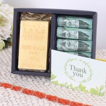 룰루데이 용돈상자+골드비누+용돈비닐10매+메세지카드 완포장, 카드6, 1매