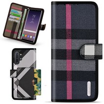 갤럭시A90 5G 전용 (A908) 잭펏 체크(시즌2) 패턴 빽(후면) 포켓 카드수납 지갑형 가죽 다이어리 휴대폰 케이스