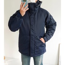 쿼터 4XL까지 남자 방수 방풍 기모 안감 하이넥 항공 빅사이즈 후드 패딩 점퍼