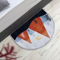 리빙엠 단모 반달발매트 욕실 화장실 주방매트 40x60, 마운틴 반달발매트
