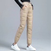 우모복 백패킹 우모 보온 패딩 다운 바지 초경량 방풍 겨울 여성 특대 4xl 스웨트 팬츠 따뜻한 눈 스트레치 조거 패션 포켓 지퍼 헐렁한