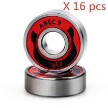 요가 스케이팅 슬라이드보드 전문 EVO S4 롤러 스케이트 베어링 Powerslide ABEC-9 인라인 슬라럼 스케이트 베어링 FSK 슬라이드 608zz SEBA EVO S4, 16 조각 베어링