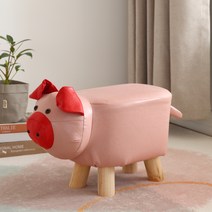 귀여운 동물의자 유니콘 의자 미니소파 작은 체어, 핑크 돼지