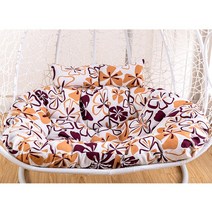 방석 라탄흔들의자 그네의자 분리세탁 소파 체어 쿠션, 2인용 방석 코튼 포함, 버터플라이 카페 2인용 방석, 1개