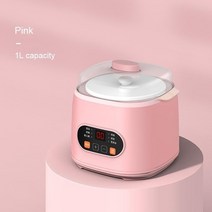 황토 슬로우 쿠커 약탕겸용 쿡 타이머 전기 멀티 찜기 dmwd 1l 도자기 물 스튜 죽, 분홍