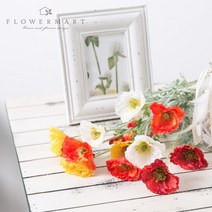 마쉬매리골드 조화 양귀비 꽃 66cm, 레드(FM408-0271)