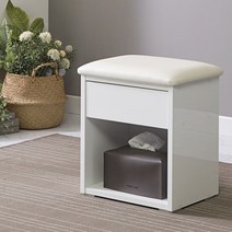 수납형 이케아 화장대 다용도 스툴 원룸 신혼 자취방 국내제작 인테리어 화장대의자, HZ304 그레이화이트