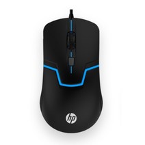 HP 게이밍 사무용 LED 유선 마우스 (블랙) 게임 피시방 오버워치 예쁜 광