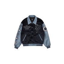 LUV IS TRUE 414 MZ LVT VARCITY JACKET(BLUE) YE