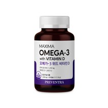 (아울렛) 프리벤트라 맥시마 오메가3 위드 비타민D 1302mg x 90캡슐(유통기한 23.1.30), 23년8월19일