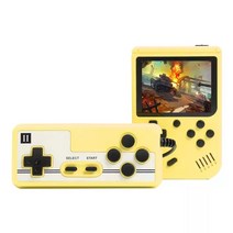 미니 게임기 휴대용 레트로 800 in 1 games 비디오 콘솔 게임 플레이어 8 비트 3.0 인치 컬러 lcd 화면 gameboy, 노란색 게임 패드