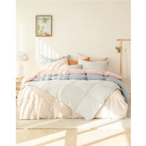 [소프라움] 사르르.G 구스다운80% 사계절 차렵이불 베개세트 싱글, 블루_1장(MSS22FC01201BL50x70), 블루(MSS22FS01D15BLS)