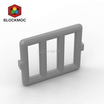 레고 호환 블럭 10Pcs 6016 바 1X4X3 창 그릴 MOC 블록 부품 DIY 입자 빌딩 교육 키즈 완구, [02] Flat Silver-315